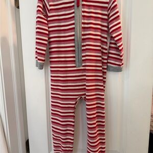 Burt’s Bees Striped Red and White Kids One Piece - 2T (runs big)
